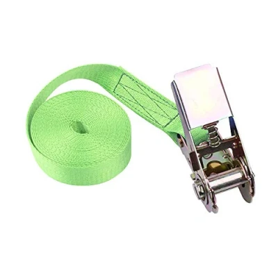 Image de Sangle d&#039;arrimage à cliquet De 1 10 m Avec boucle en métal 6 couleurs très résistante 832 kg Rouge/jaune/bleu/vert militaire/noir/gris