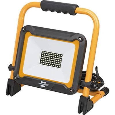 Image de Brennenstuhl Projecteur LED portable JARO 5050 M pour une utilisation en extérieur IP65 (Spot de chantier 50W avec 5m câble, verrouillage rapide sur glissière) 4400 lm Jaune/Noir