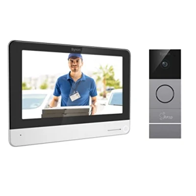 Image de Interphone vidéo WiFi Byron DIC 23312 Blanc Filaire Écran Tactile 7&quot; 6 Badges RFID Inclus