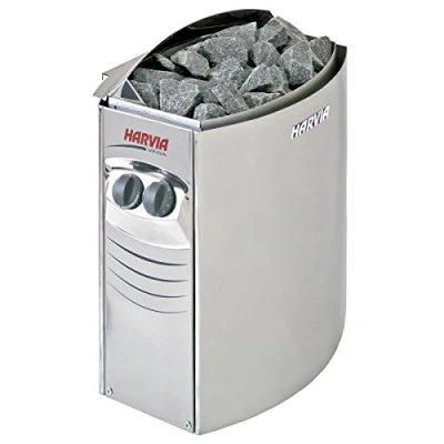Image de HARVIA Poêle Électrique Vega pour Sauna SN PO45 Compact en Acier Inoxidable avec Unité de Contrôle Encastré BC35 3 à 6 m3 Puissance 4.5kW