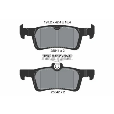 Image de TEXTAR 2584101 Jeu de plaquettes frein non préparé pour indicateur d&#039;usure PEUGEOT: 308 II 3/5 portes, SW 2, I