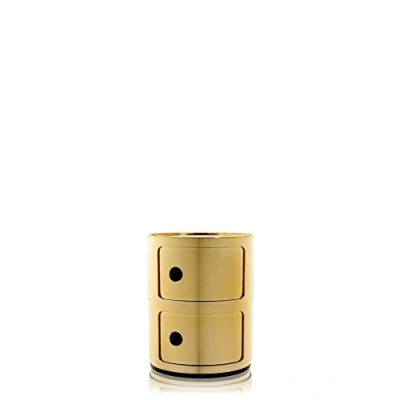 Image de Kartell Componibili, Conteneur 2 éléments, Or, Base ronde