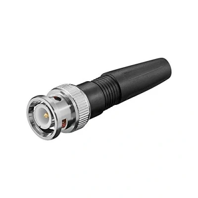 Image de Connectique GOOBAY BNC à sertir fiche avec capsule vis Blanc Capuchon et broches en or