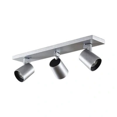 Image de Arcchio Spot Iavo à intensité variable (Moderne) en Gris Métal e. a. pour Cuisine (à 3 lampes, GU10), Lampe encastrable, plafonnier, applique