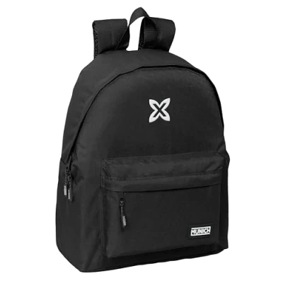 Image de Safta Munich Basic Day Pack pour enfant, sac à dos qualité et résistance maximale, confortable polyvalent, 33 x 15 42 cm, couleur noire, Noir, Estándar, Décontracté