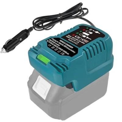Image de TPDL chargeur de voiture pour batterie Makita 18 V avec affichage LED, rechange compatible BL1860 BL1850 BL1840 BL1830 BL1815