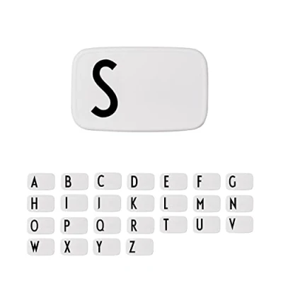 Image de Design Letters Lunch Box Blanc (A Z) Cadeau Noel Homme &amp; Femme Parfait comme Boite a Gouter Enfant, Adulte Repas Sans BPA/BPS Micro ondable 850 Ml