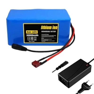 Image de GNIUBBDB Batterie Lithium ION 60 V 30 Ah 16S2P pour vélo électrique avec Chargeur, Protection BMS intégrée, idéale Moteur de 200 1500 W XT60 Plug