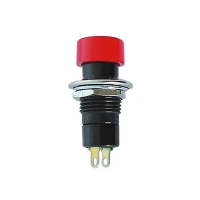 Image de Velleman R1610r Spdt 1 NO NC rond en métal Anneau Rouge Switch, Multicolore