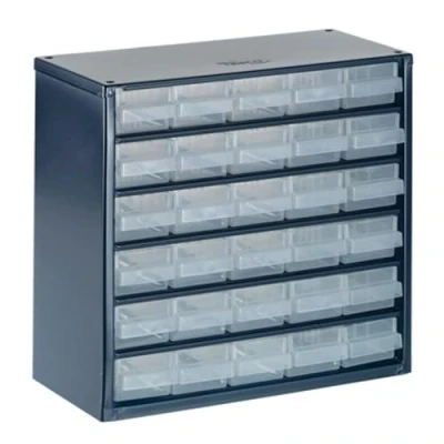 Image de Casier de rangement RAACO 630 00 30 compartiments Gris et blanc