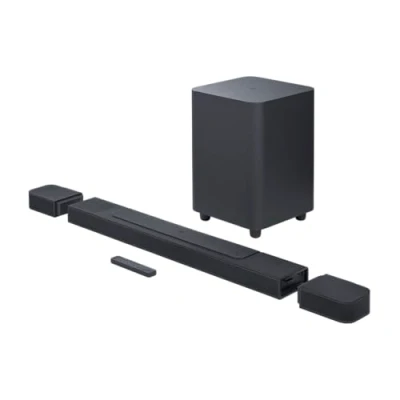 Image de JBL Bar 1000, barre de Son avec ses haut parleurs et caisson basses sans fil, surround 3D Dolby Atmos, DTS:X MultiBeam, connexion WiFi, Bluetooth, Alexa MRM, 880 W