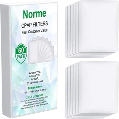Image de 60 Paquets Filtres Jetables Filtre à Air Jetable 54 x 35 mm pour la Plupart des de Même Taille