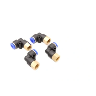 Image de IQS Lot de 4 raccords pneumatiques coudés 90 avec filetage intérieur 1/8&quot; 6 mm Qualité industrielle (1/8&quot; Angle 90)