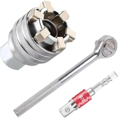Image de YLBHYIRSJF Multi function Universal Socket Wrench Tool, Adjustable Wrench, Maintenance Tool for 3/8&quot; Drive Ratchet Torque and Power Drill (1 Set)