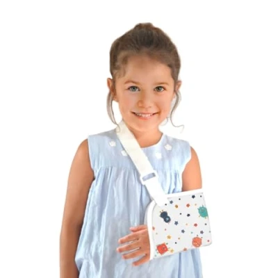 Image de Mobiclinic ®, Attelle bras Enfant, Taille S, 100% Coton, Marque Européenne, Echarpe Médicale Sangle Réglable, d&#039;Immobilisation de l&#039;Epaule, Avant 22 cm, Sans Latex, Motif Monstres