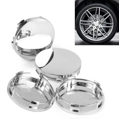 Image de RXKFIGX 4 Pièces Cache Moyeu Voiture Moyeux Noir ABS Jantes DIY Chapeau de Roue Centrale Décoration Accessoires Auto(OD 60mm ID 56mm)