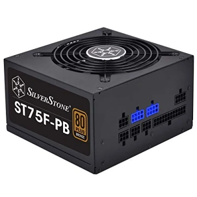 Image de SilverStone SST ST75F PB Série Strider Plus, 750W 80 Plus Bronze ATX Alimentation PC, bruit réduit, 120mm, Câblage 100% modulaire