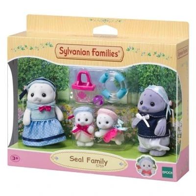 Image de Sylvanian Families la Famille Phoque Plongez dans l&#039;univers de Figurines Animaux Miniatures Jouet Enfant 3 Ans et + pour stimuler l&#039;imagination des Enfants 5759