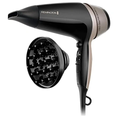 Image de Remingon Sèche cheveux professionnel Ionique [séchage rapide &amp; efficace] Thermacare PRO 2300 (2100W, chaleur homogène, bruit faible, 3 températures / 2 vitesses, concentrateurs + 1 diffuseur) D5715