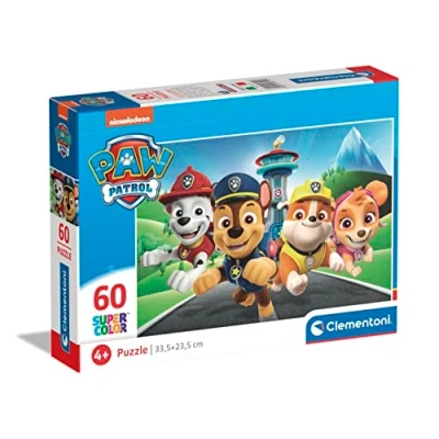 Image de Clementoni Pat&#039;Patrouille Puzzle de 60 Pièces Jeu Patience et Réflexion Format Paysage Image Net 33,5 x 23,5 Cm Pour Enfants À Partir 4 Ans