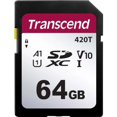 Image de Transcend TS64GSDC420T Carte SD 64 GB v30 Video Speed Class