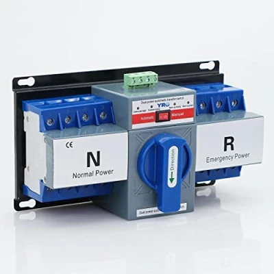 Image de EUPXRHY Inverseur de Source Monophasé 63A 2P 4P, Commutateur Transfert Automatique à Double Alimentation Interrupteur Disjoncteur Inverseur,4p 400v