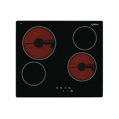 Image de CATA ACGI 4060 BK Table de Cuisson à Gaz 4 Brûleurs Émaillés Allumage Électronique Intégré la Commande Soupapes Sécurité Préparée Pour le Naturel Puissance 7kW 60 cm