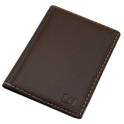 Image de Élégante Pochette de Carte d&#039;identité et Porte crédit 4 Compartiments MJ Design Germany Made in UE en diverses Couleurs Designs (Design 2 / Marron)