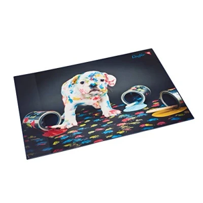 Image de Läufer 46652 sous main avec motif chien multicolore, 40x53 cm, antidérapant une poche de côté transparente