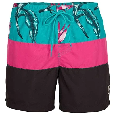 Image de O&#039;Neill Frame Block Shorts Men Bain Homme, Rouge à Rayures, S