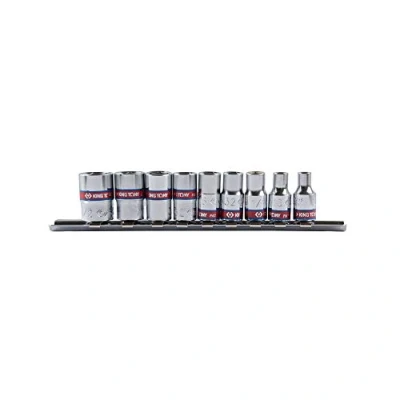Image de KING TONY 2509SR Jeu de Douilles sur Rail, Set 9, 1/4&quot;