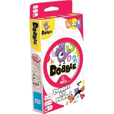 Image de Asmodee Dobble 123 Version eco Jeux de société Cartes Jeu Enfant à partir 4 Ans 2 5 Joueurs 10 Min française
