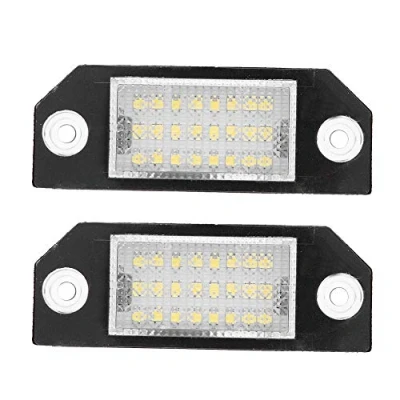 Image de Qiilu éclairage de la Plaque d&#039;immatriculation, 2 pièce Éclairage d&#039;Immatriculation Lampe LED Immatriculation Lumière pour C MAX Focus MK2, 24 perles 6000k