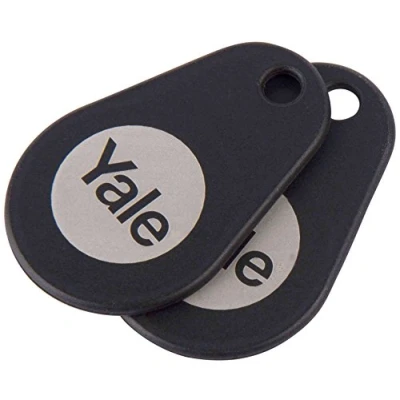 Image de Yale P YD 01 CON RFIDT BL Lot de 2 étiquettes intelligentes pour Serrure Porte, Noir, Taille Unique