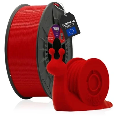 Image de WINKLE Filament PLA HD rouge Diablo pour imprimante 3D 1,75 mm 300 g Compatible avec toutes les imprimantes Précision dimensionnelle Bobine de