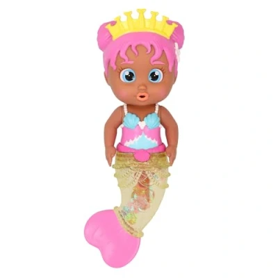 Image de Bloopies Shimmer Mermaids Julia, Jouet de Bain, Sirène avec Nageoire Transparente Remplie Charms Brillants Qui Projette l&#039;eau, Cadeau pour Enfants 18 Mois et Plus