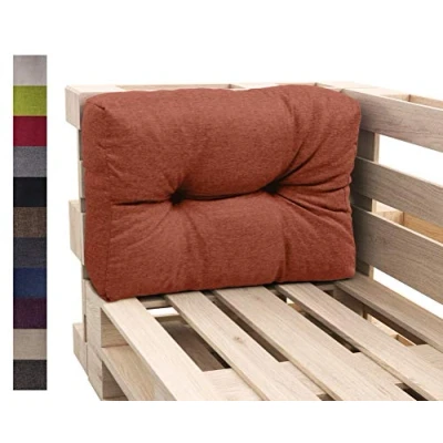 Image de sunnypillow Coussin Dossier pour Palette Euro Canapé Intérieur/Extérieur Appui 60 x 40 cm plusieures Tailles et Couleurs à Choisir Mousse flaconné Orange