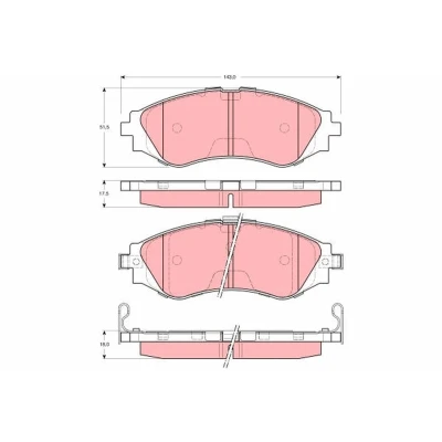 Image de TRW GDB3216 Jeu de plaquettes frein avec indicateur d&#039;usure