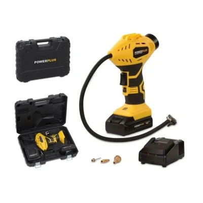 Image de Compresseur/Gonfleur d&#039;air portable sans fil 18V POWERPLUS Pompe à air Facile manipuler