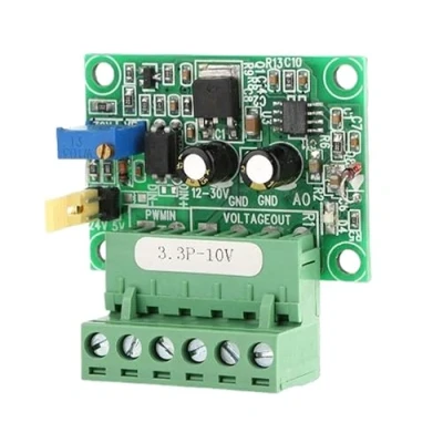 Image de Roberee Signal PWM à Module, 3.3V Convertisseur de en Tension 0 10V Module Numérique Analogique N/A pour Circuit D&#039;interface Contrôle Vitesse Moteur PLC