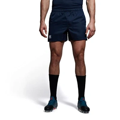 Image de Canterbury Men&#039;s Professional Polyester Shorts Rugby Short Internal Drawstring &amp; Pockets Gym/Training Short, Navy, S