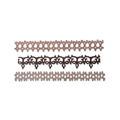 Image de Sizzix Matrice de découpe Thinlits Set 3pcs 664413 Crochet #2 Tim Holtz, Multicolore, Taille unique