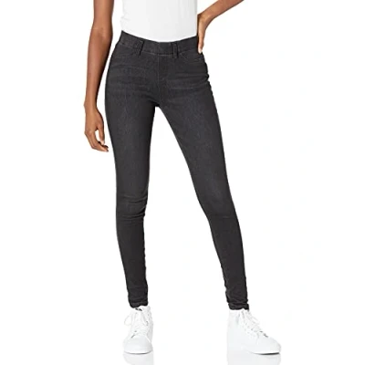Image de Amazon Essentials Jegging en Tricot Extensible à Enfiler Femme, Gris Délavé, L Taille Courte