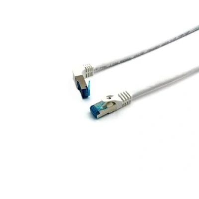Image de Equip 605800 Câble patch S/FTP Cat.6A coudé vers connecteur droit Blanc 1 m