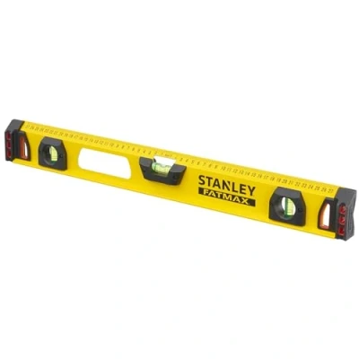 Image de Stanley 1 43 553 Niveau Profile I Beam 60 Cm Gamme FatMax Structure En Aluminium Renforcé 3 Fioles Haute Visibilité 2 Semelles Usinées Poignées Bi Matière Absorbeur De Choc
