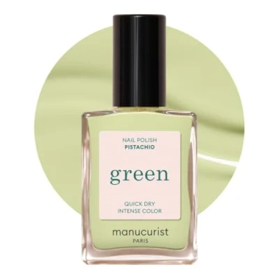 Image de MANUCURIST Green Vernis à Ongles Vert Pastel Pistachio Classique 9 Free Vegan et Bio Sourcé Manucure professionnelle 15ml