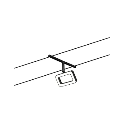 Image de Paulmann 94486 Spot LED avec 1 x 4,8 W Blanc chaud Noir mat Plastique chromé Système d&#039;éclairage en métal 3000 K