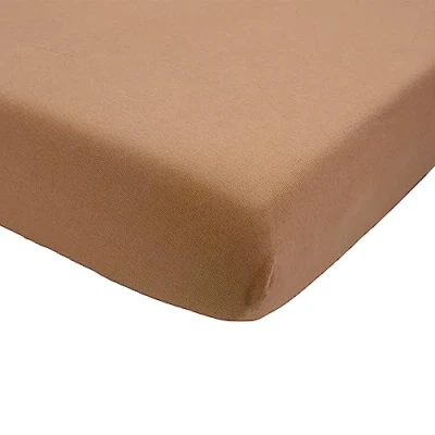 Image de TROIS KILOS SEPT Drap Housse Bébé 70x140 cm 100% Coton Label Oeko TEX Jersey Extensible Camel