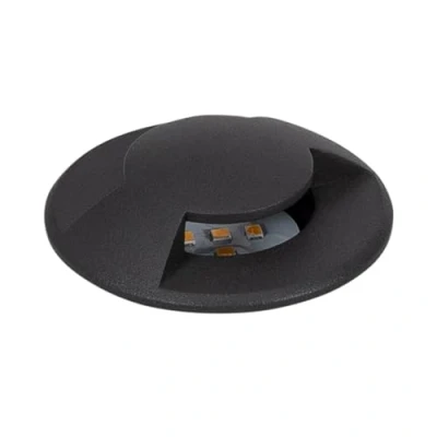 Image de LEDKIA LIGHTING Balise Extérieure LED Encastrable Sol 2L 24V DC Loto Noire Blanc chaud 2700K2700K
