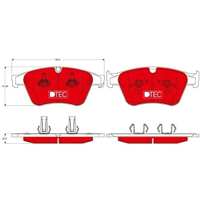 Image de TRW DTEC COTEC GDB1794DTE Jeu de plaquettes frein préparé pour indicateur d&#039;usure MERCEDES BENZ: Classe ML, R